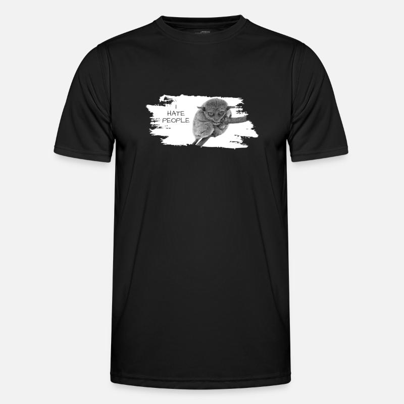 i hate people - Männer Funktions-T-Shirt - Schwarz