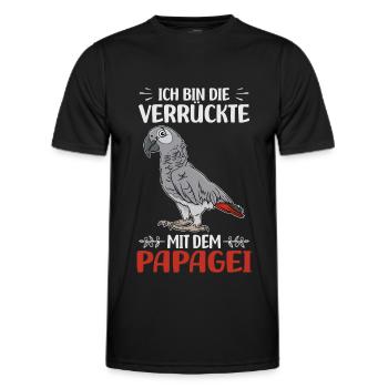 Papageien - Männer Funktions-T-Shirt - Schwarz - Vorne - AI Model Male 178 dark (178cm)
