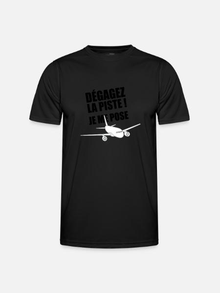 JE ME POSE ! - T-shirt sport Homme - noir