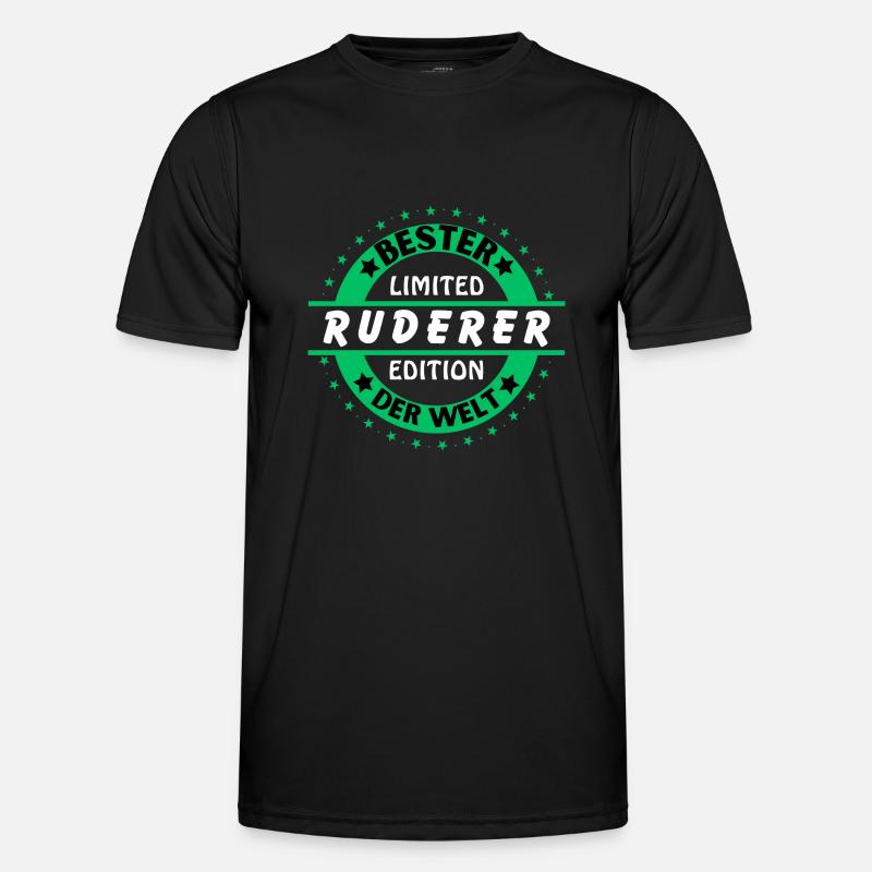 Bester Ruderer der Welt - Männer Funktions-T-Shirt - Schwarz
