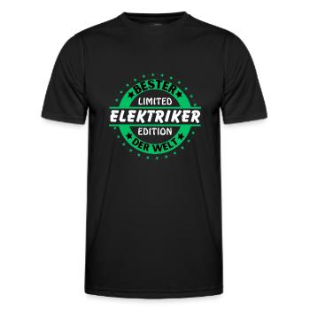 Best electrician in the world - Men's Functional T-Shirt - black - Front - AI Model Male 178 dark (178cm)