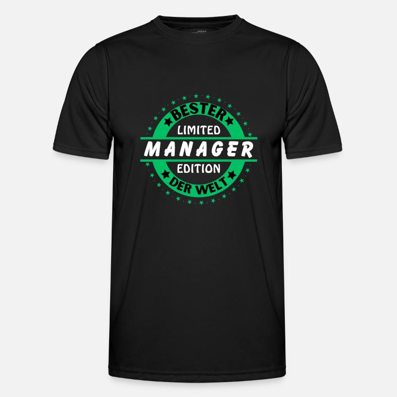 Bester Manager der Welt - Männer Funktions-T-Shirt - Schwarz