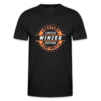 Best winemaker in the world - Men's Functional T-Shirt - black - Front - AI Model Male 178 dark (178cm)