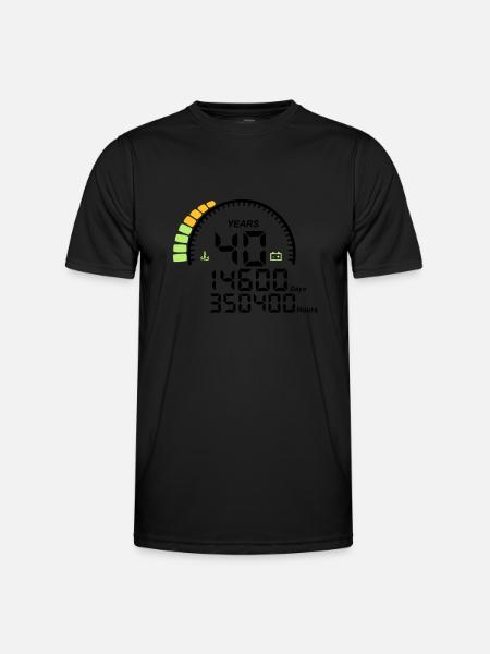years 40 years anniversary meter - Men's Functional T-Shirt - black