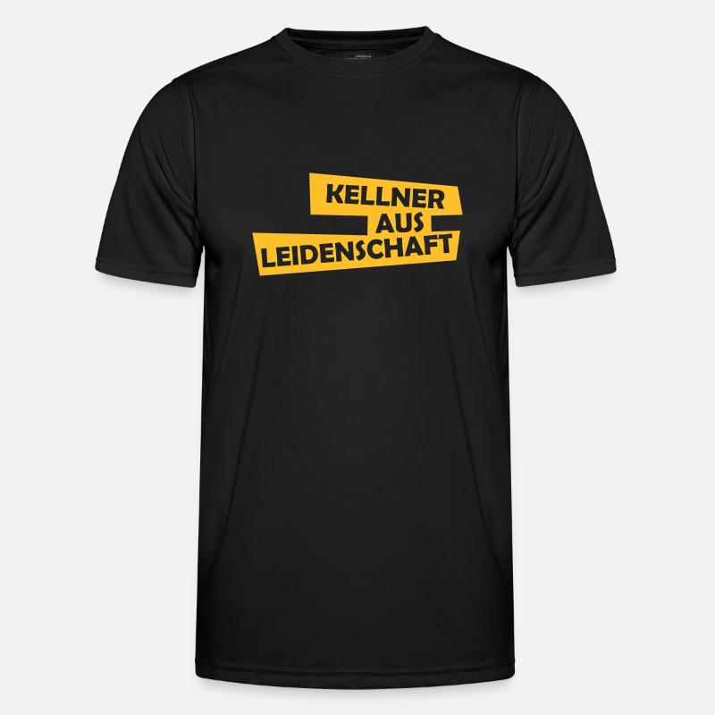 kellner aus leidenschaft - Männer Funktions-T-Shirt - Schwarz