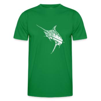 Élégant espadon prédateur de poisson osseux - T-shirt sport Homme - vert - Devant - AI Model Male 178 dark (178cm)