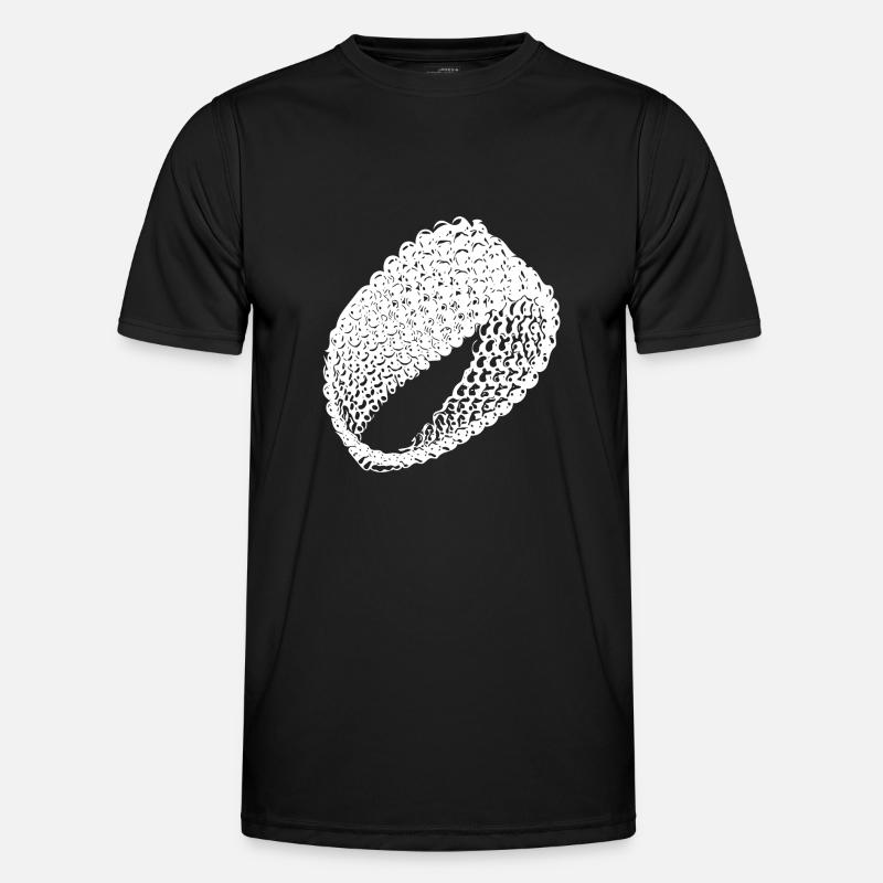 Geometrische Vintage Möbiusschleife flache Fläche - Männer Funktions-T-Shirt - Schwarz
