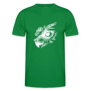 Owl beak - owl eye - Men's Functional T-Shirt - kelly green - Front - AI Model Male 178 dark (178cm)