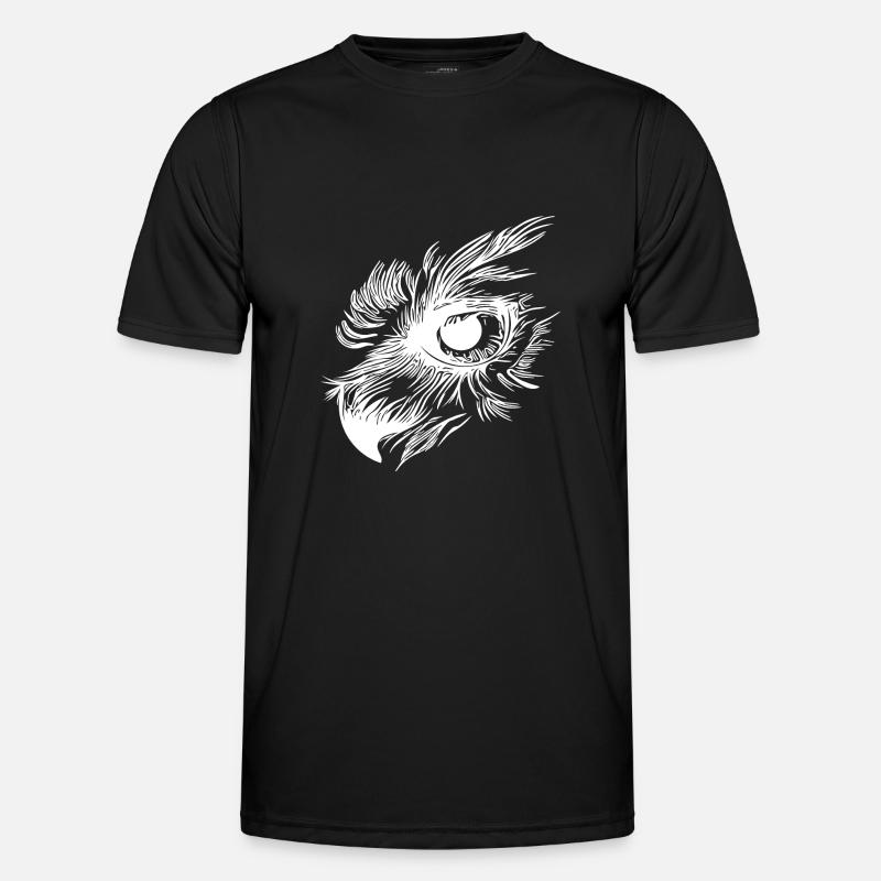 Owl beak - owl eye - Men's Functional T-Shirt - black