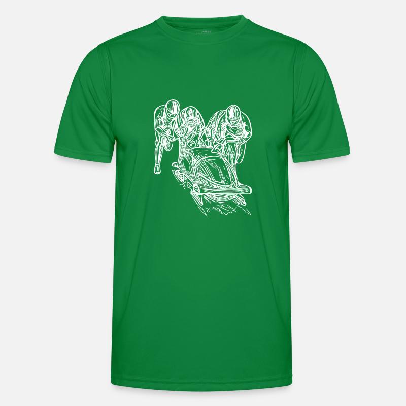 Bobsleigh à quatre dans le canal de glace T-shirt sport Homme
