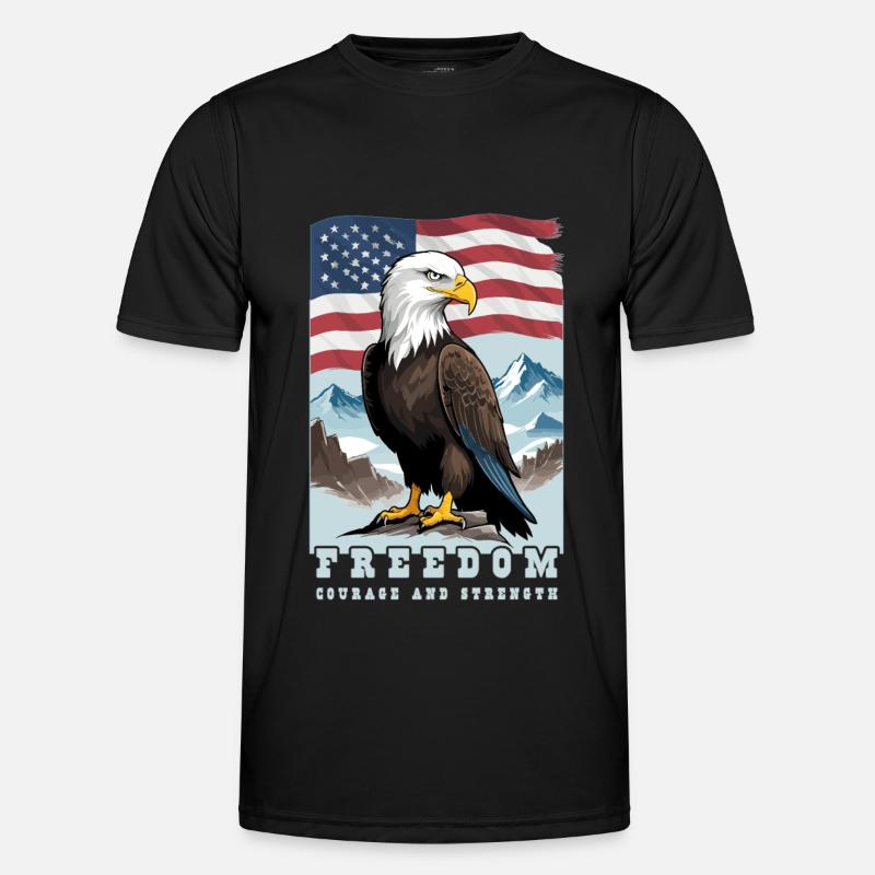 Bald eagle - Men's Functional T-Shirt - black