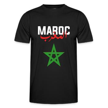 Morocco - Men's Functional T-Shirt - black - Front - AI Model Male 178 dark (178cm)