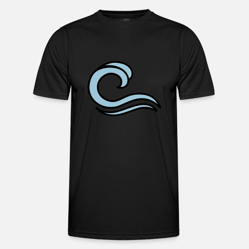 waves - Men's Functional T-Shirt - black