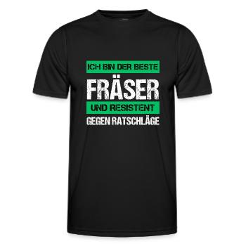 Resistant milling cutter - Men's Functional T-Shirt - black - Front - AI Model Male 178 dark (178cm)