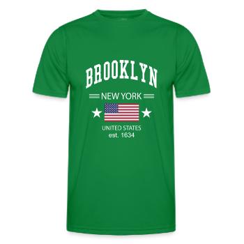 Brooklyn - T-shirt sport Homme - vert - Devant - AI Model Male 178 dark (178cm)