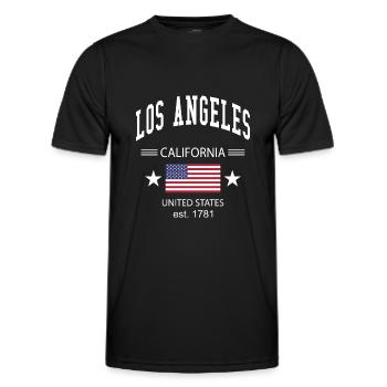 Los Angeles - T-shirt sport Homme - noir - Devant - AI Model Male 178 dark (178cm)