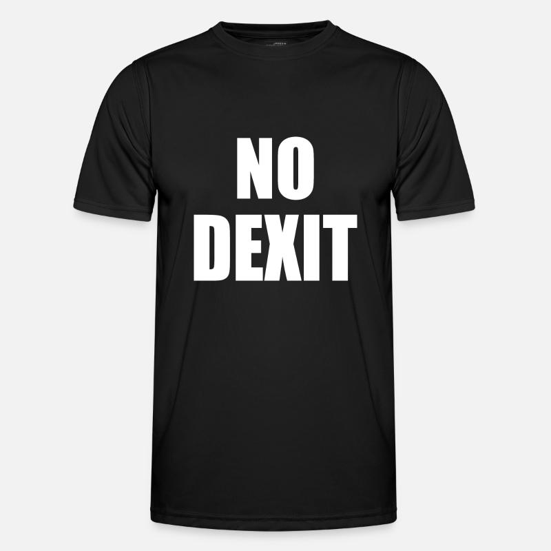 No dexit - Männer Funktions-T-Shirt - Schwarz