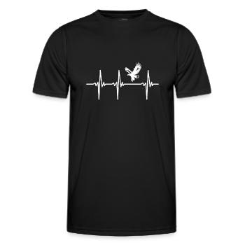 Battement de cœur pour les aigles sur de larges ailes - T-shirt sport Homme - noir - Devant - AI Model Male 178 dark (178cm)