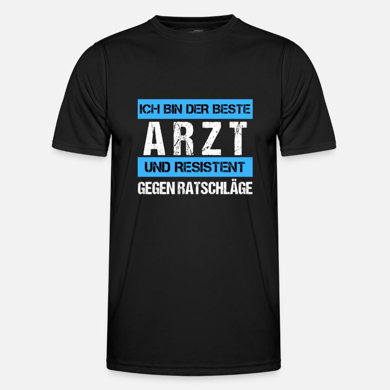Resistenter Arzt - Männer Funktions-T-Shirt - Schwarz