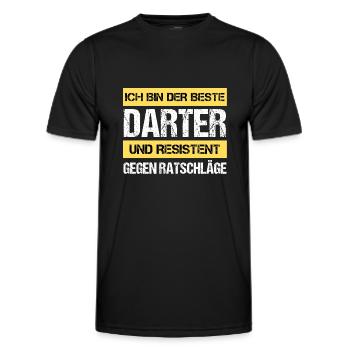 Dard résistant - T-shirt sport Homme - noir - Devant - AI Model Male 178 dark (178cm)