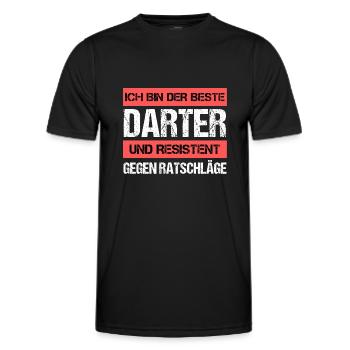 Dard résistant - T-shirt sport Homme - noir - Devant - AI Model Male 178 dark (178cm)
