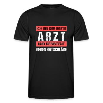 Resistant Doctor - Men's Functional T-Shirt - black - Front - AI Model Male 178 dark (178cm)