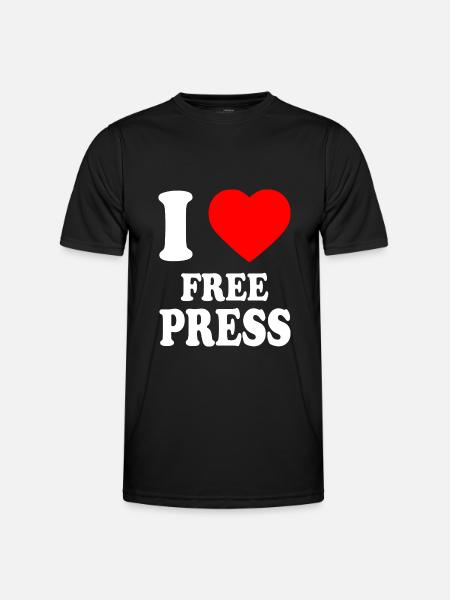 i love free press - Men's Functional T-Shirt - black