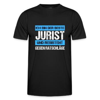 Resistenter Jurist - Männer Funktions-T-Shirt - Schwarz - Vorne - AI Model Male 178 dark (178cm)
