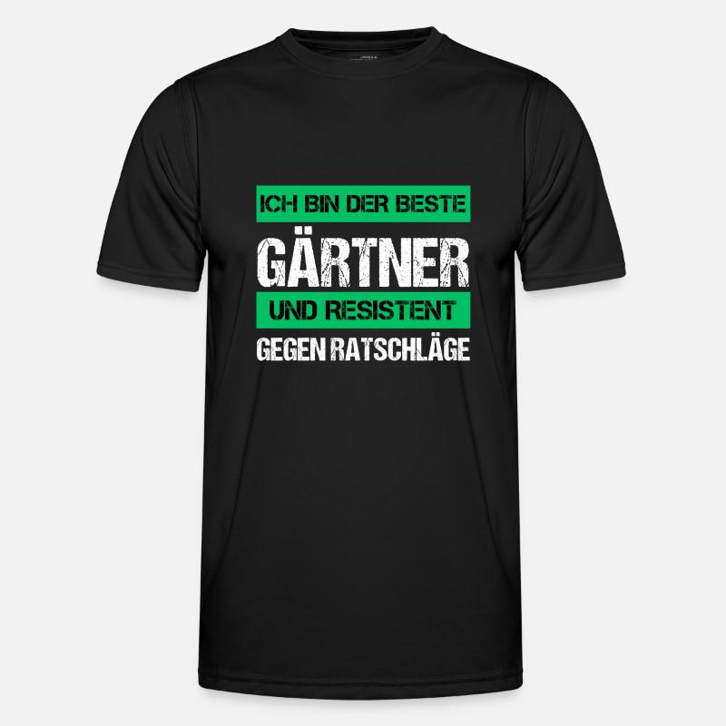 Resistenter Gärtner - Männer Funktions-T-Shirt - Schwarz