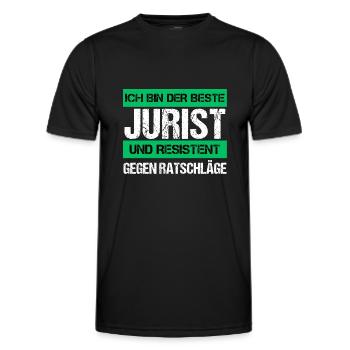 Resistenter Jurist - Männer Funktions-T-Shirt - Schwarz - Vorne - AI Model Male 178 dark (178cm)