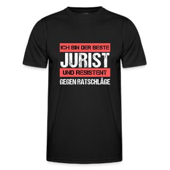 Resistenter Jurist - Männer Funktions-T-Shirt - Schwarz - Vorne - AI Model Male 178 dark (178cm)