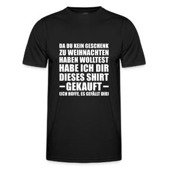 Christmas Idee zu Weihnachten Lustiges Weihnachts - Männer Funktions-T-Shirt - Schwarz - Vorne - AI Model Male 178 dark (178cm)