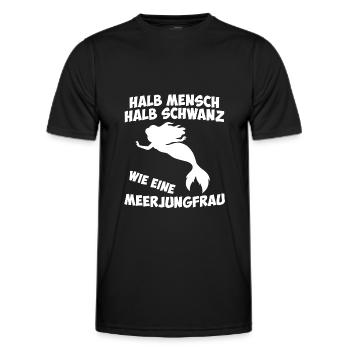 Wie eine Meerjungfrau - Männer Funktions-T-Shirt - Schwarz - Vorne - AI Model Male 178 dark (178cm)