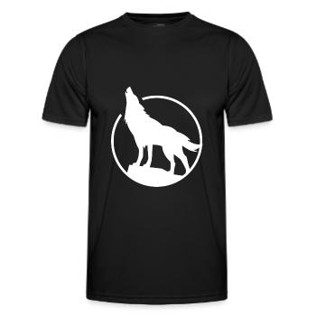Wolf - Protection de la nature - Protection des animaux - T-shirt sport Homme - noir - Devant - AI Model Male 178 dark (178cm)