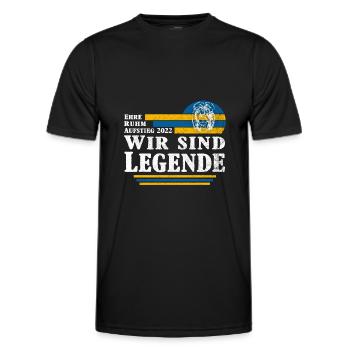 Braunschweig Fußball Aufstieg 2022 - Männer Funktions-T-Shirt - Schwarz - Vorne - AI Model Male 178 dark (178cm)