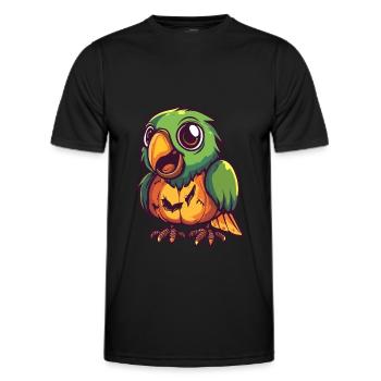 Papagai Halloween Zombie - Männer Funktions-T-Shirt - Schwarz - Vorne - AI Model Male 178 dark (178cm)