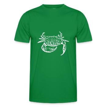 Crab white - Men's Functional T-Shirt - kelly green - Front - AI Model Male 178 dark (178cm)