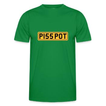 Piss Pot - Men's Functional T-Shirt - kelly green - Front - AI Model Male 178 dark (178cm)