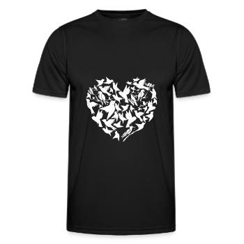 Bird Lover Birdwatching Bird Whisperer - Men's Functional T-Shirt - black - Front - AI Model Male 178 dark (178cm)