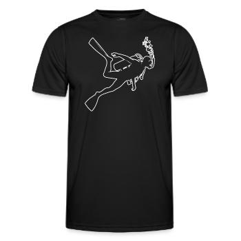 Diver Herren Scuba Diver Damen Free Dive - Männer Funktions-T-Shirt - Schwarz - Vorne - AI Model Male 178 dark (178cm)