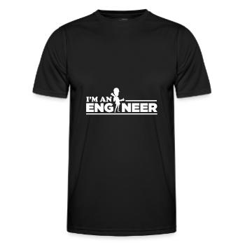 Ich bin ein Ingenieur! - Männer Funktions-T-Shirt - Schwarz - Vorne - AI Model Male 178 dark (178cm)