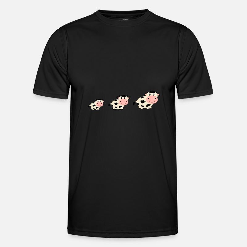 Kuh Kühe Comic Männer Funktions-T-Shirt