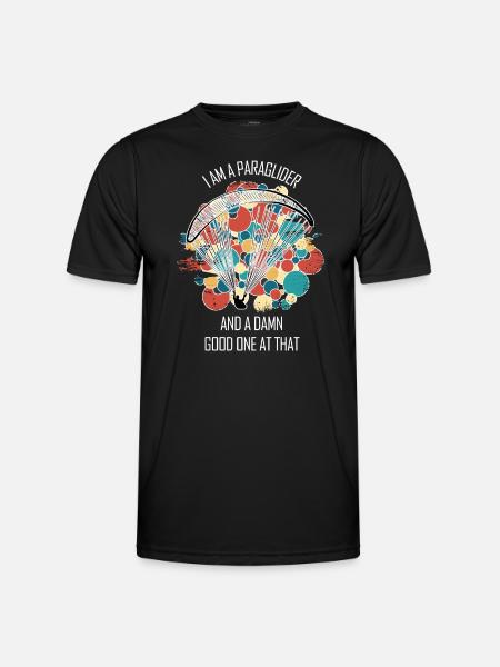 Paragliding Gleitschirm Paragleiter Paraglider - Men's Functional T-Shirt - black