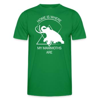 Drôle de mammouth Âge de pierre Conception de l’âge de glace Préhistorique - T-shirt sport Homme - vert - Devant - AI Model Male 178 dark (178cm)