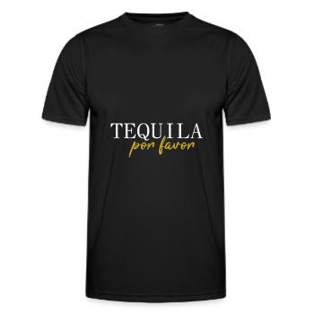 Tequila Por Favor Liqour Gift - Men's Functional T-Shirt - black - Front - AI Model Male 178 dark (178cm)