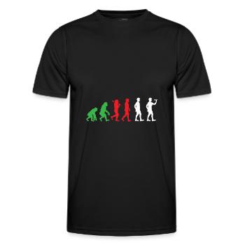 Darts Competition Sport Player Human Evolution - Men's Functional T-Shirt - black - Front - AI Model Male 178 dark (178cm)