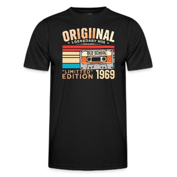 Original 1969, legendär seit 1969 Jahrgang 1969 - Männer Funktions-T-Shirt - Schwarz - Vorne - AI Model Male 178 dark (178cm)