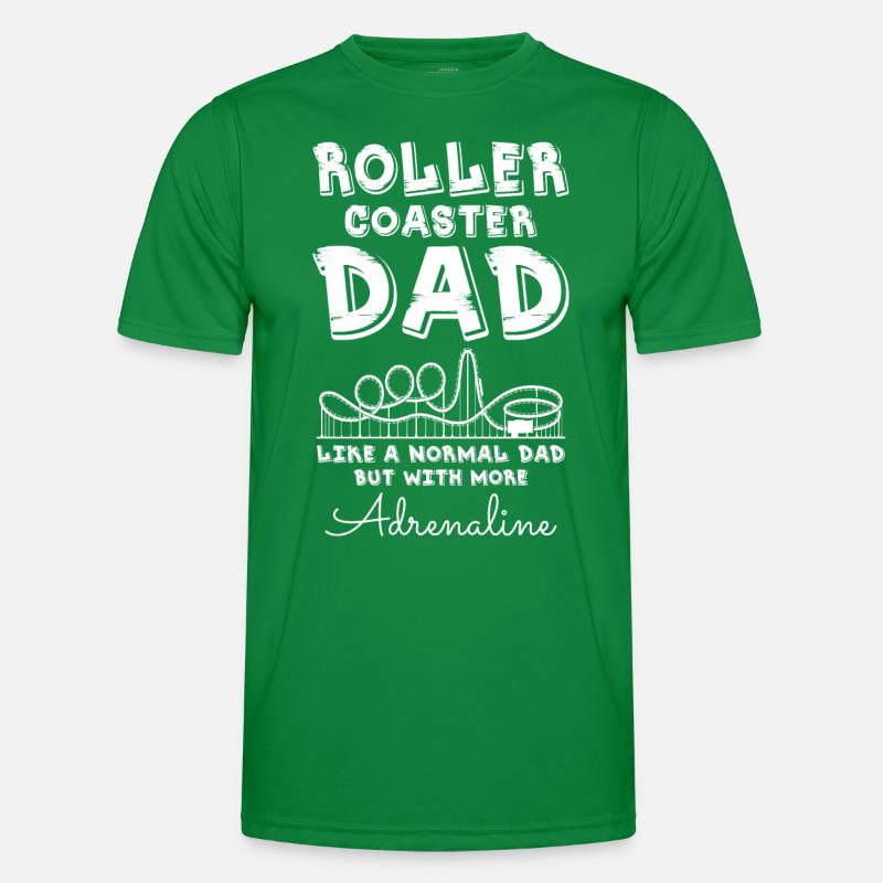 Roller Coaster Dad Männer Funktions-T-Shirt