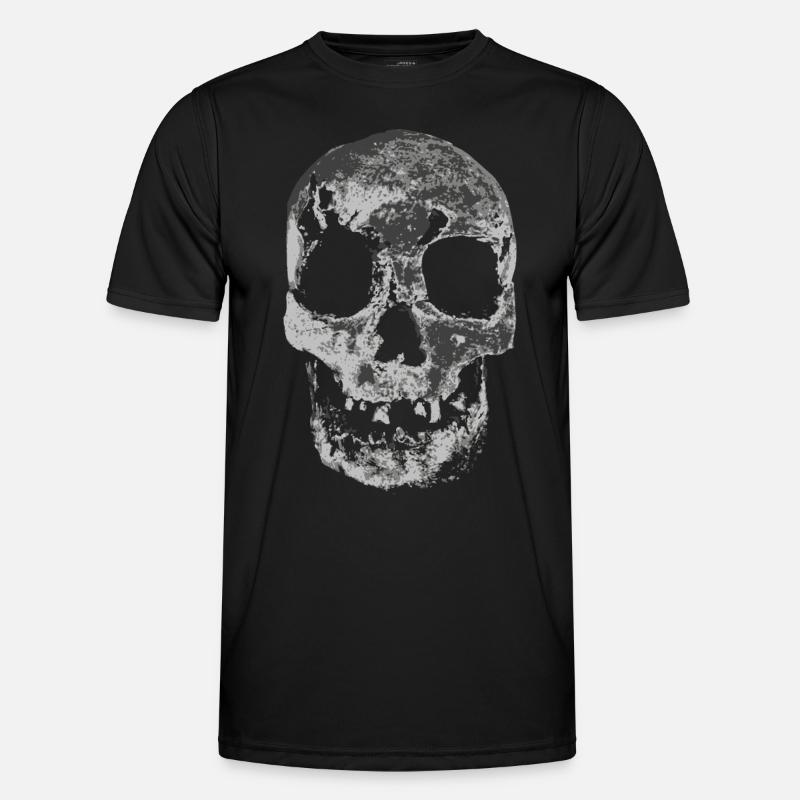 Schauriger Totenkopf Männer Funktions-T-Shirt