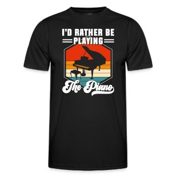 Pianist Musik Klassische Musik Konzert - Männer Funktions-T-Shirt - Schwarz - Vorne - AI Model Male 178 dark (178cm)